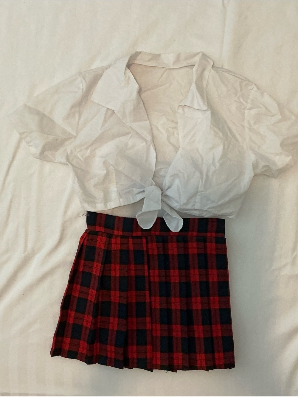 Leg Avenue Red and Black Tartan School Girl Uniform